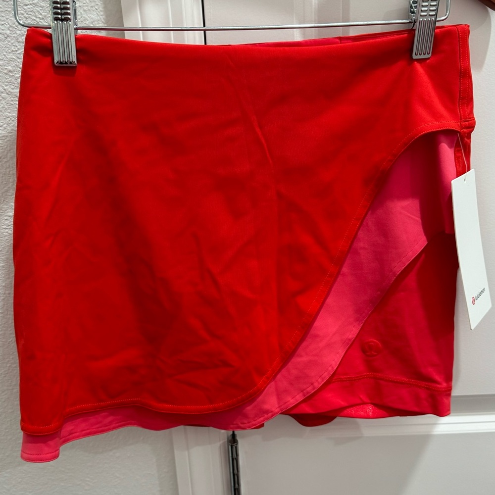 Asymmetrical Layered High Rise Tennis Skirt